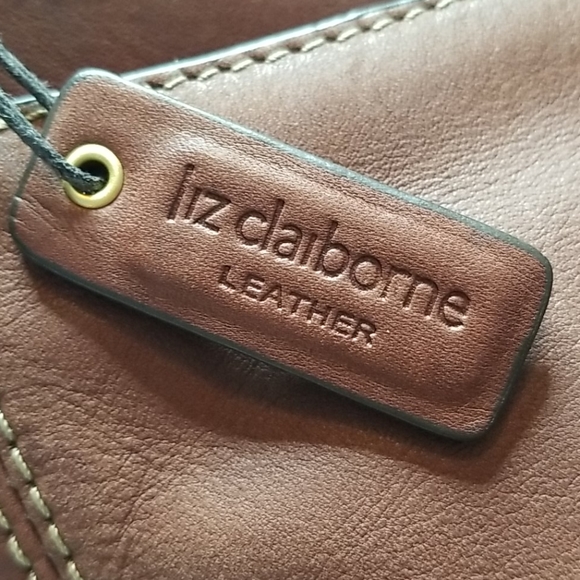 Liz Claiborne Vintage Brown Genuine Leather Bag - Picture 3 of 16